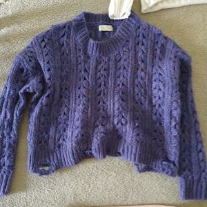 Distressed Purple Sweater Altard state